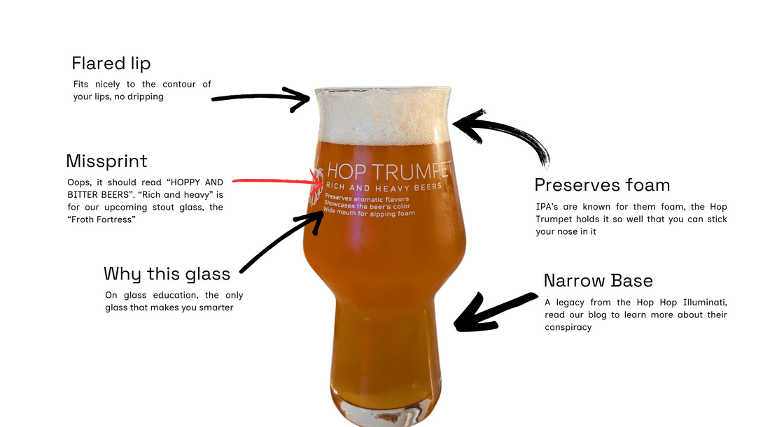Missprint_Proto 1_Hop Trumpet IPA Glass - Hop and Handle